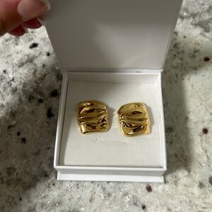Heaven Mayhem Bunch Gold Earrings NWT